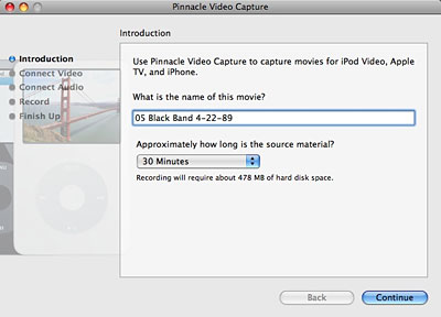 pinnacle video capture software for mac